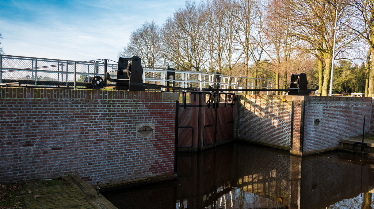 Een sluis in de Vecht.